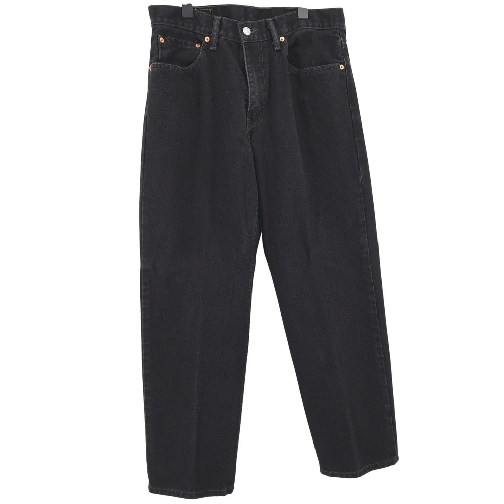 Levi 550 Black Relaxed‎ Fit Tapered Leg Jeans Denim Mens 33x28